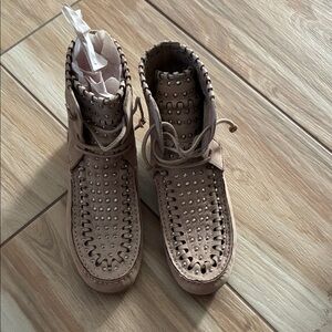 Sam Edelman Studded Tan Women's Moccasin Boots